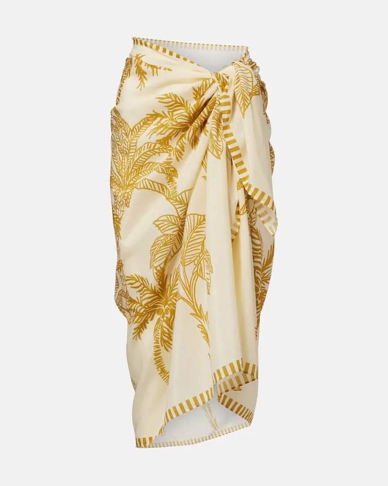 Eres Pareo Jungle aus Baumwolle und Seide Gelb