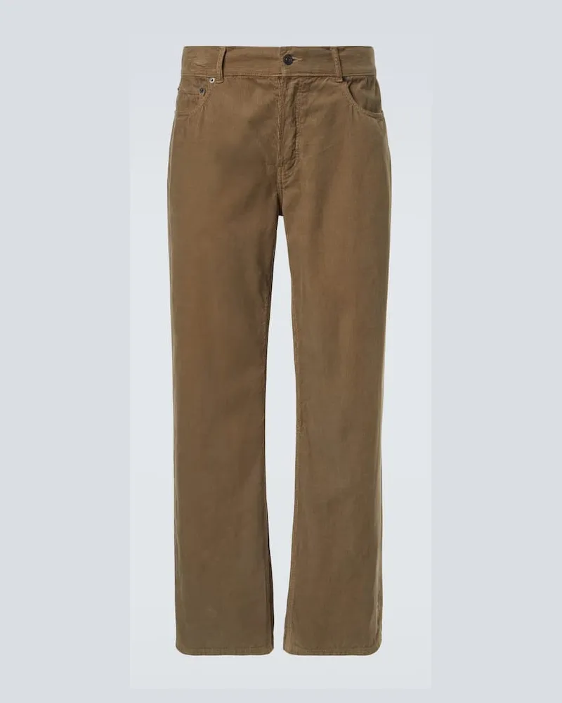 The Row Gerade Hose Rossen aus Baumwoll-Cord Braun