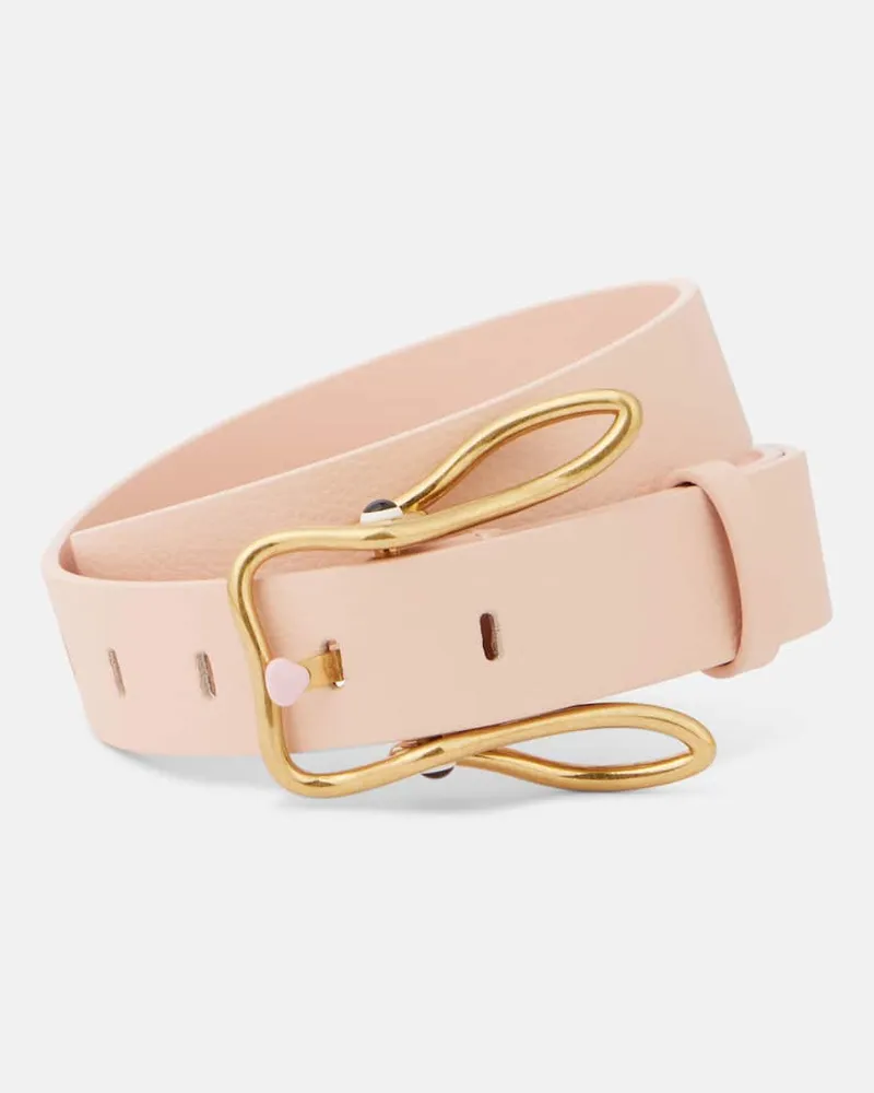 Bottega Veneta Gürtel Bunny aus Leder Pink