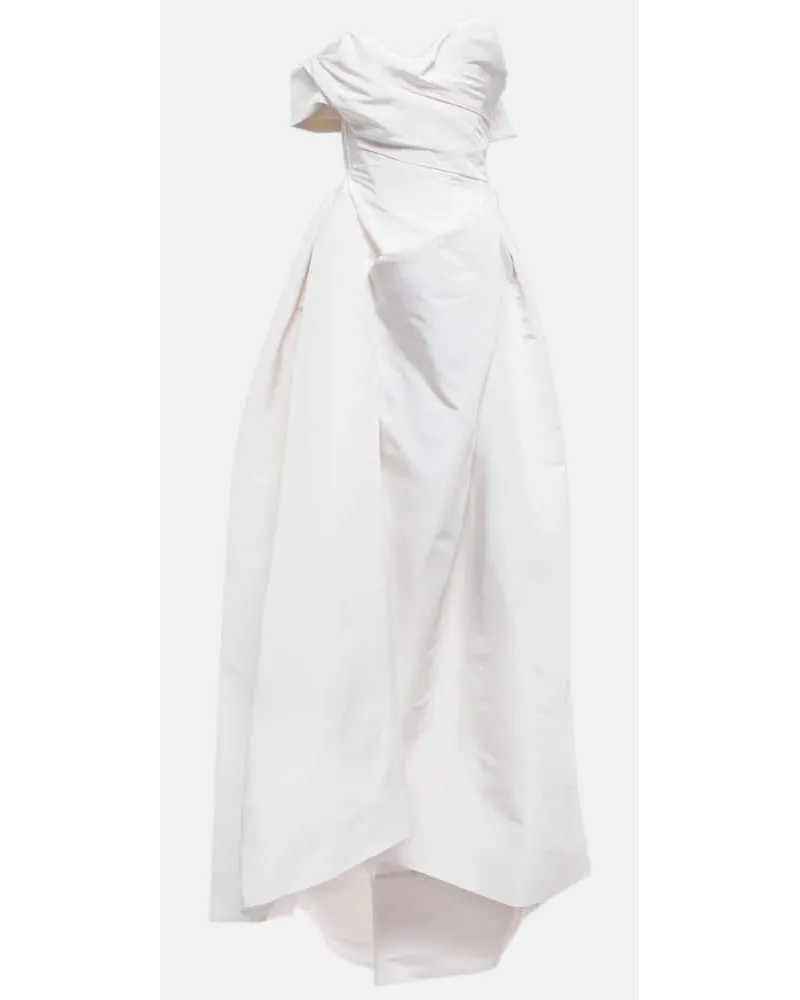 Vivienne Westwood Bridal Robe Freyja aus Seide Weiss