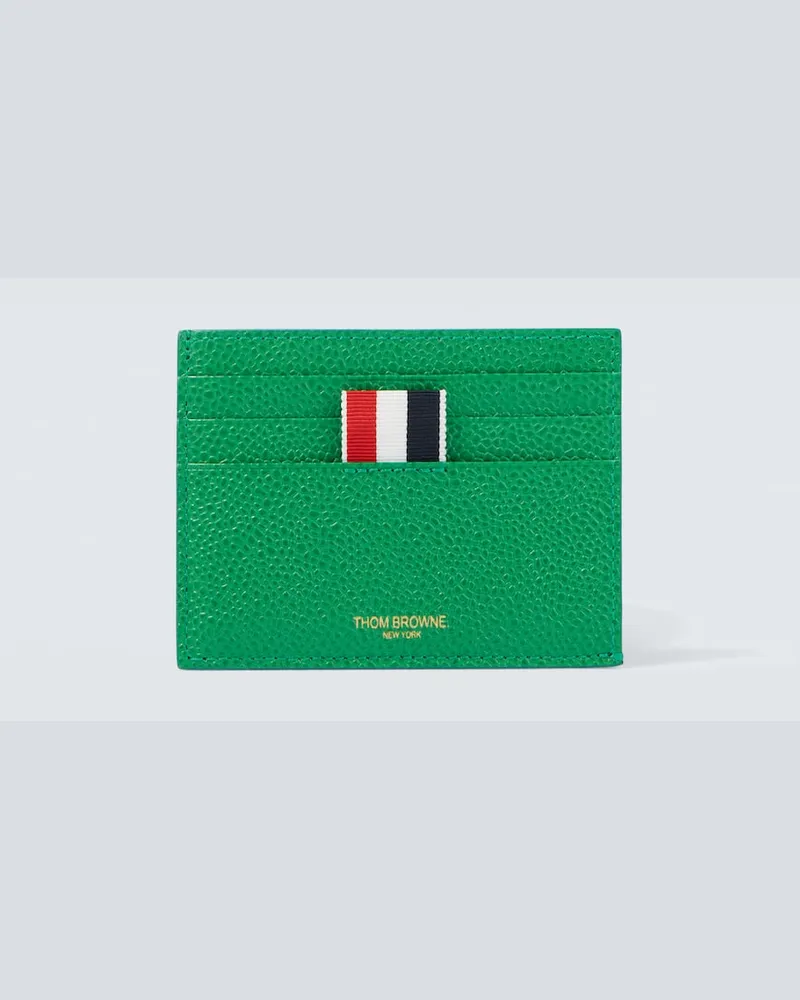 Thom Browne Kartenetui aus Leder Grün