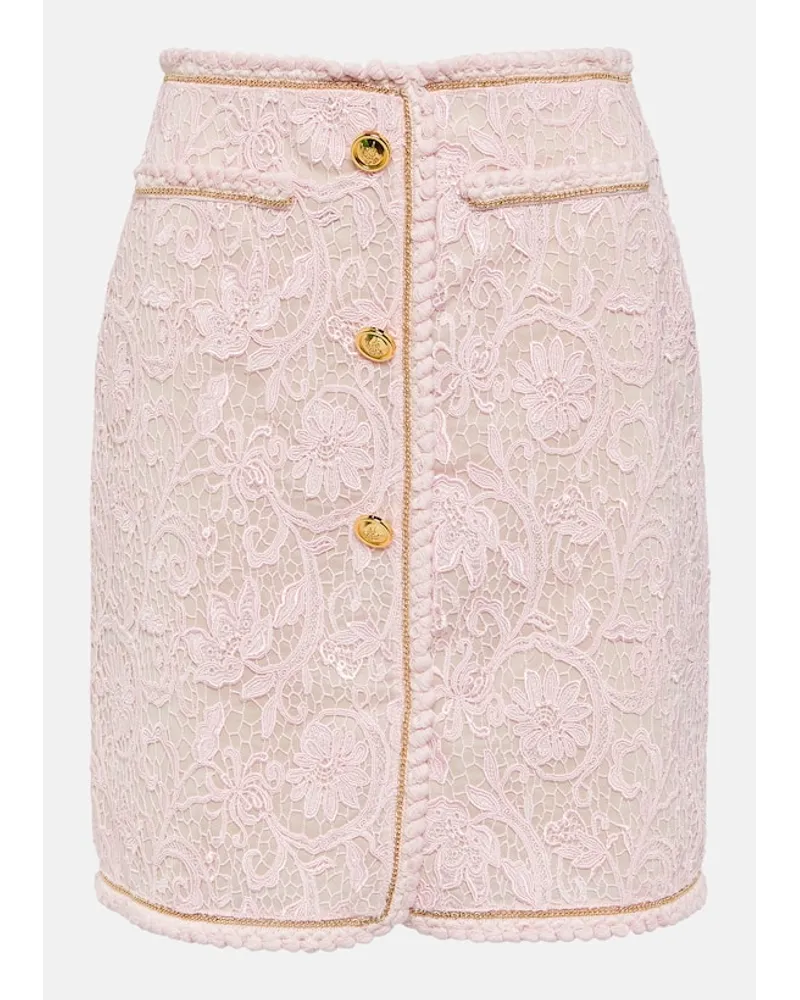 Giambattista Valli Minirock aus Spitze Pink