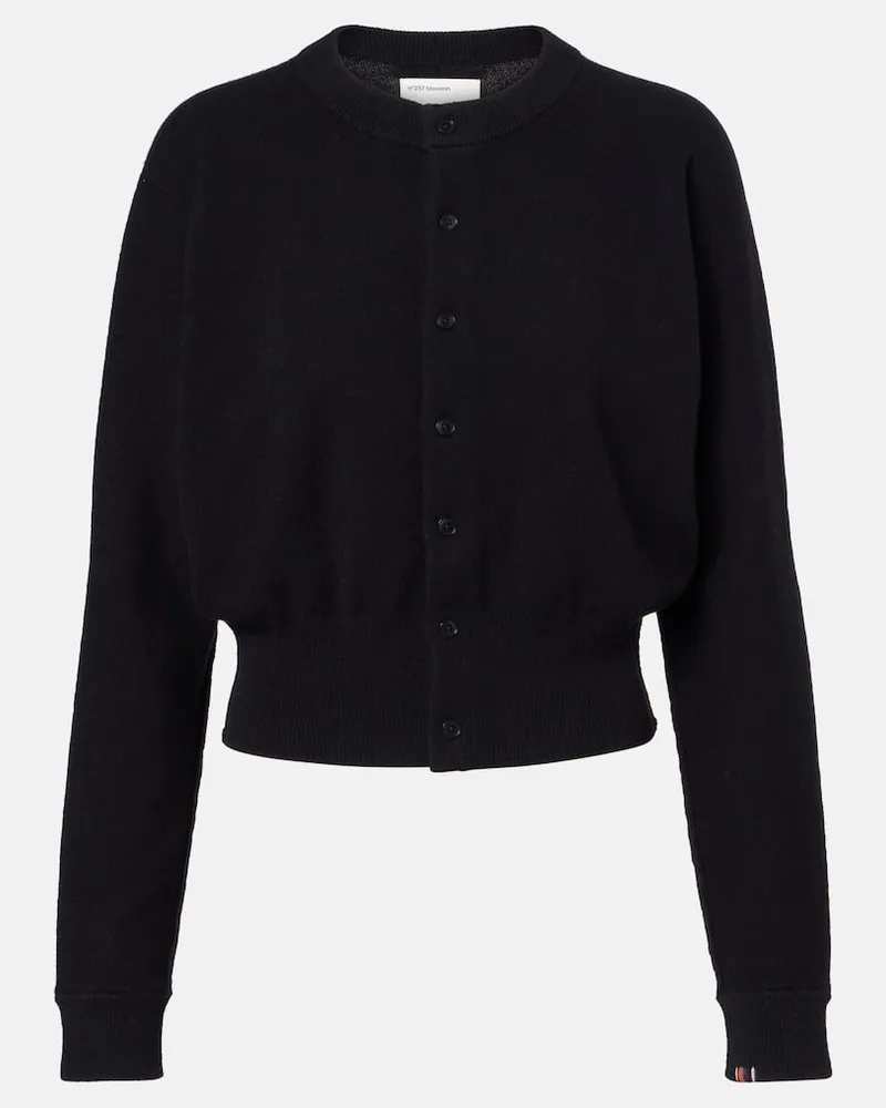 extreme cashmere Cardigan Blouson aus einem Kaschmirgemisch Schwarz
