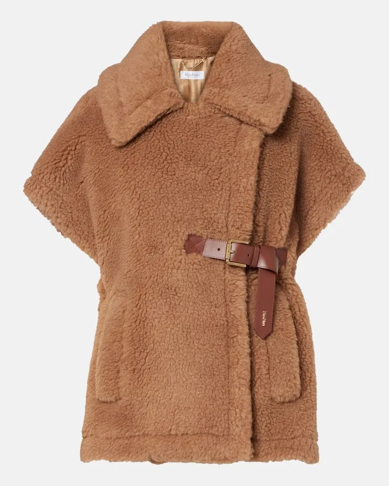 Max Mara Cape Newbab aus Kamelhaar und Seide Braun