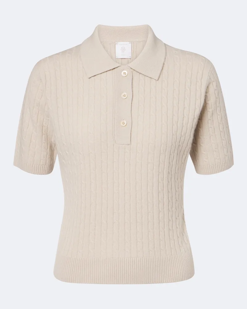 Eleventy Polohemd aus Cashmere Beige