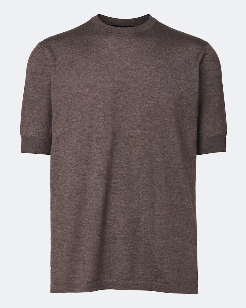 Thom Sweeney Pullover aus Kaschmir und Seide Braun