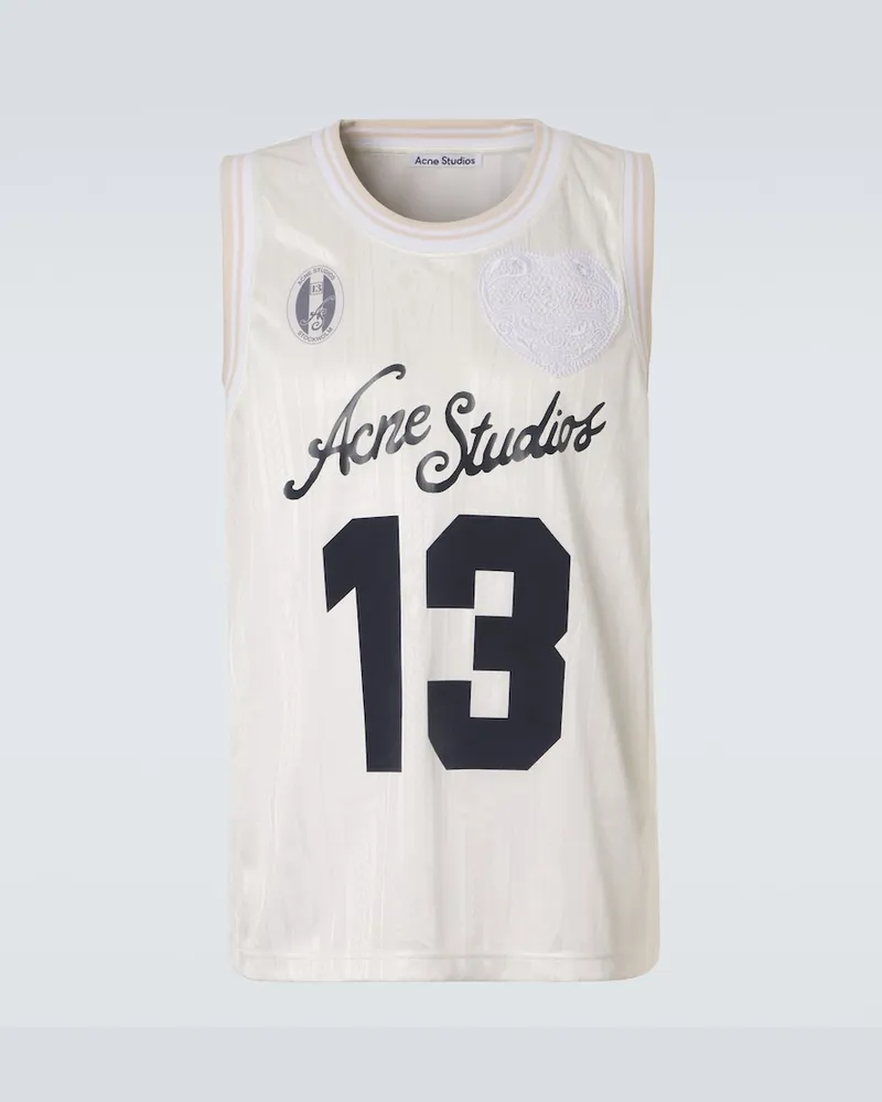 Acne Studios Bedrucktes Tanktop Weiß