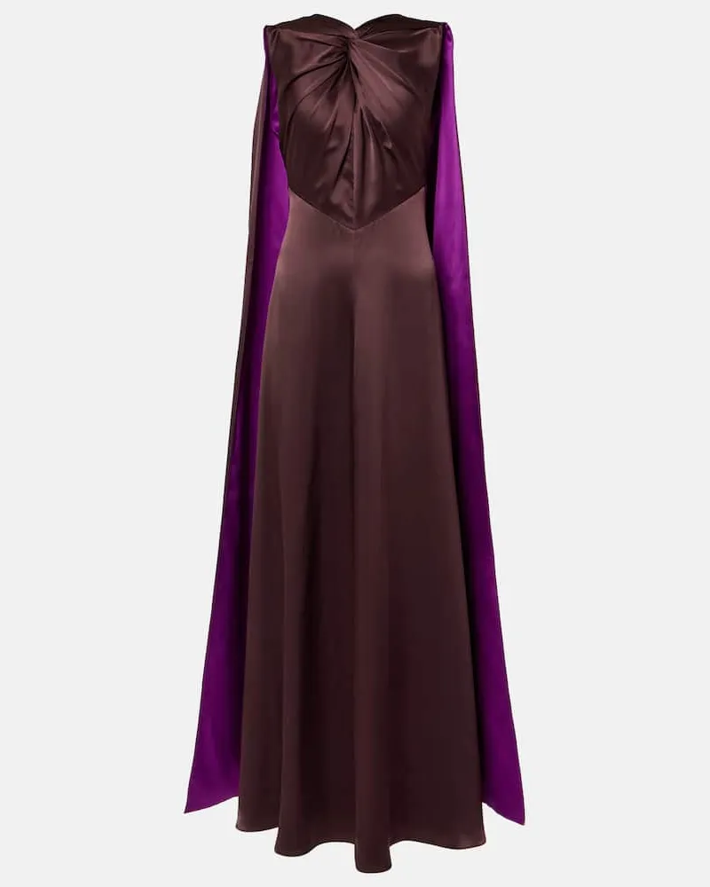 Roksanda Ilincic Robe Amanita aus Seide Burgunderrot