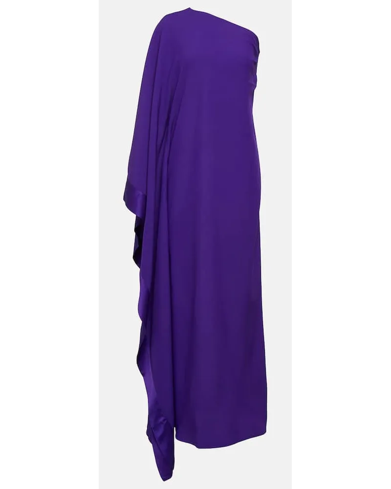 Taller Marmo One-Shoulder-Robe Betsy aus Crepe Lila