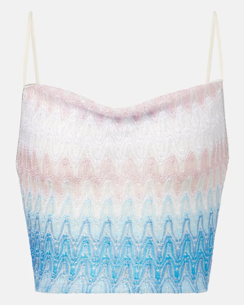 Missoni Cropped-Top aus Häkelstrick Rosa