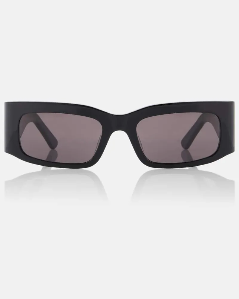 Balenciaga Eckige Sonnenbrille Schwarz