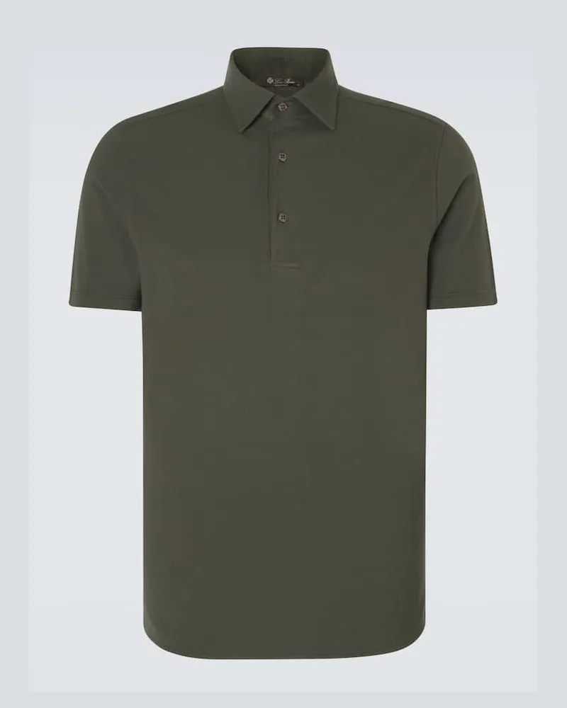 Loro Piana Polohemd Brenna aus Baumwoll-Piqué Grün