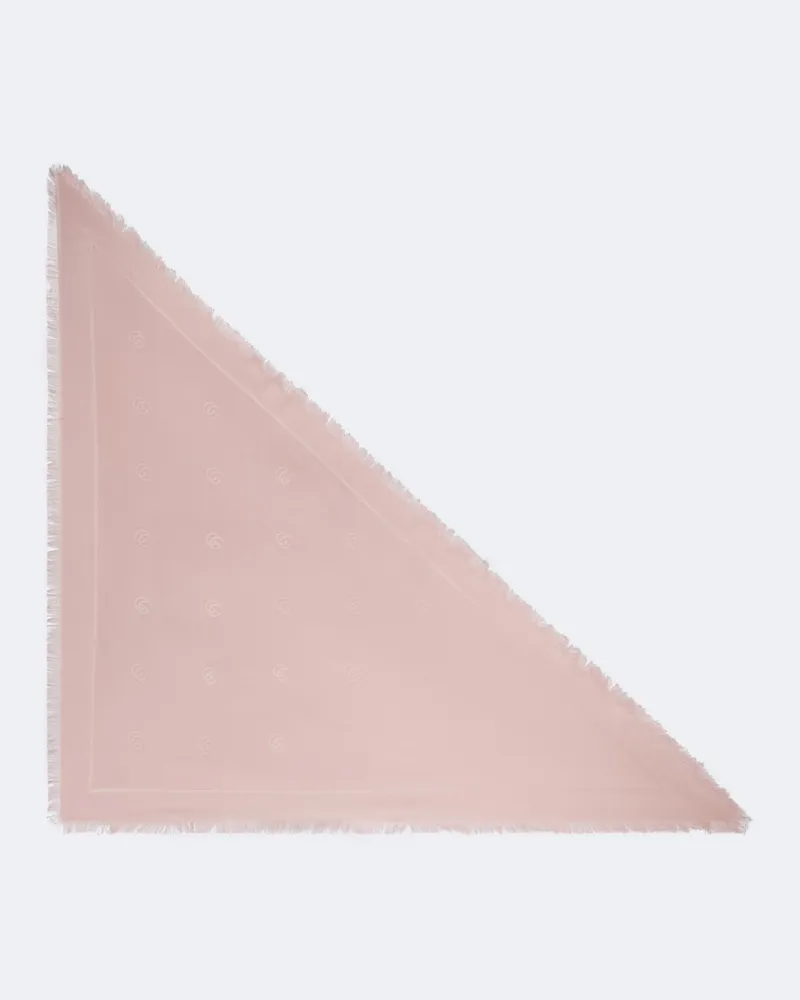 Gucci Tuch Interlocking G aus Seide und Wolle Rosa