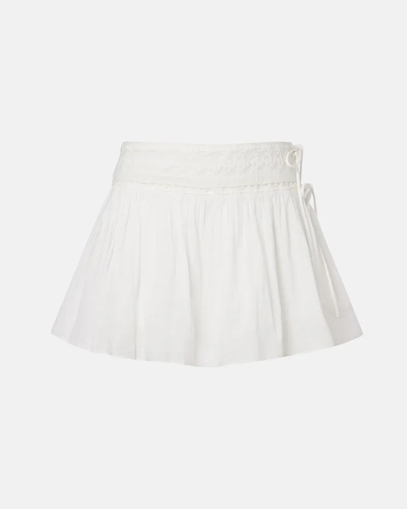 Posse Skort Danielle aus Baumwolle mit Spitze Weiß