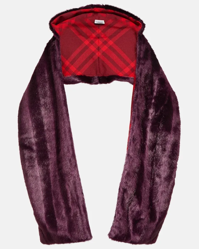 Burberry Schal aus Faux Fur Braun