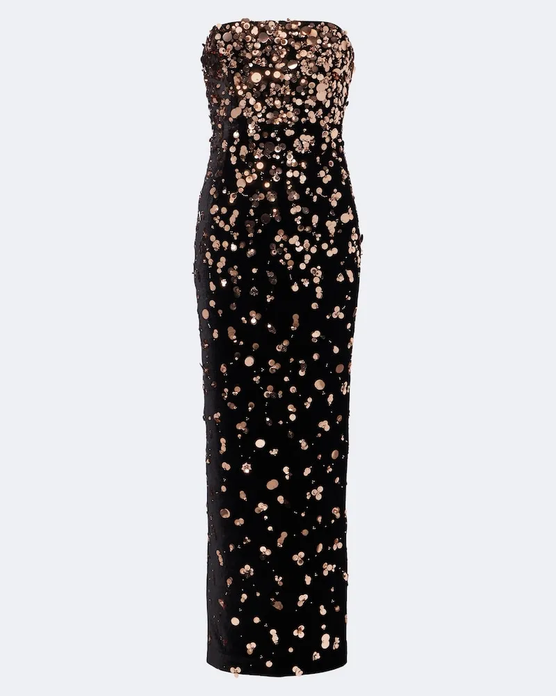 The New Arrivals Ilkyaz Ozel Cocktailkleid Nara mit Pailletten Schwarz