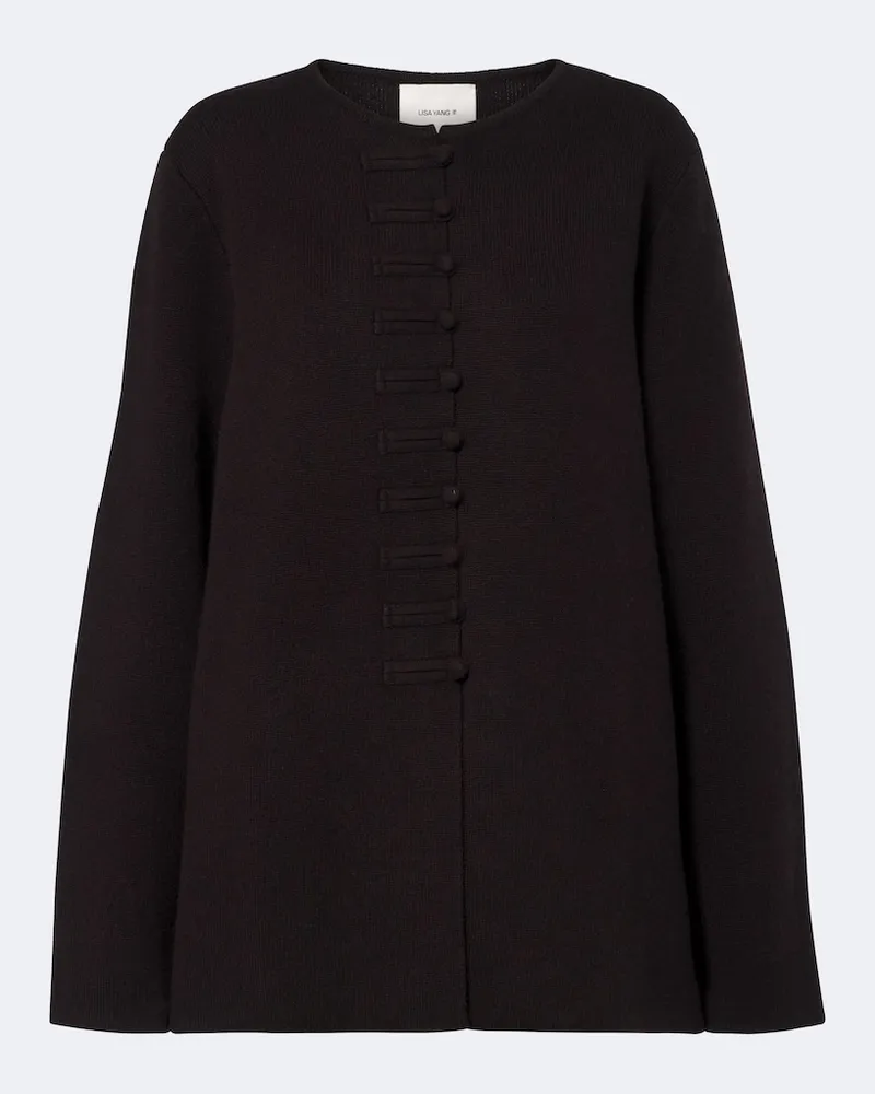 Lisa Yang Cardigan Han Fu aus Kaschmir Braun