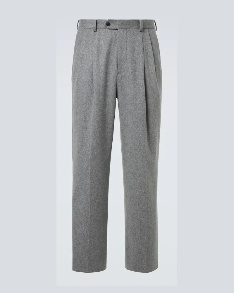 AURALEE Hose aus Kaschmir Grau