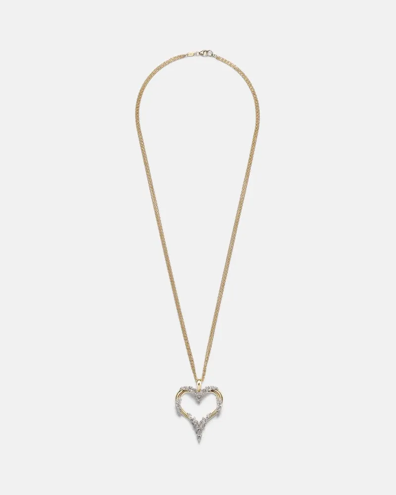 YEPREM Halskette Golden Strada aus 18kt Gelbgold mit Diamanten Gold