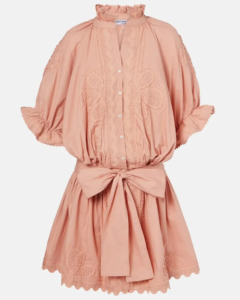 Juliet Dunn Minikleid aus Baumwollpopeline Rosa