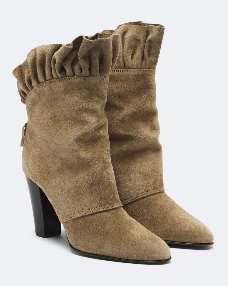 Chloé Chloé Ankle Boots Anouk aus Veloursleder Braun