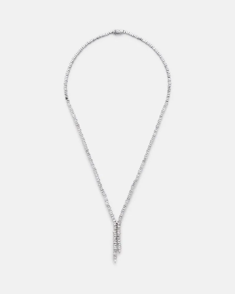 Suzanne Kalan Halskette aus 18kt Weißgold mit Diamanten Metallic