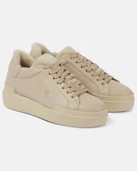 Bogner Sneakers Hollywood aus Leder mit Shearling Beige