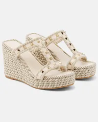 Valentino Garavani Wedge-Sandalen Rockstud 105 mit Leder Nude