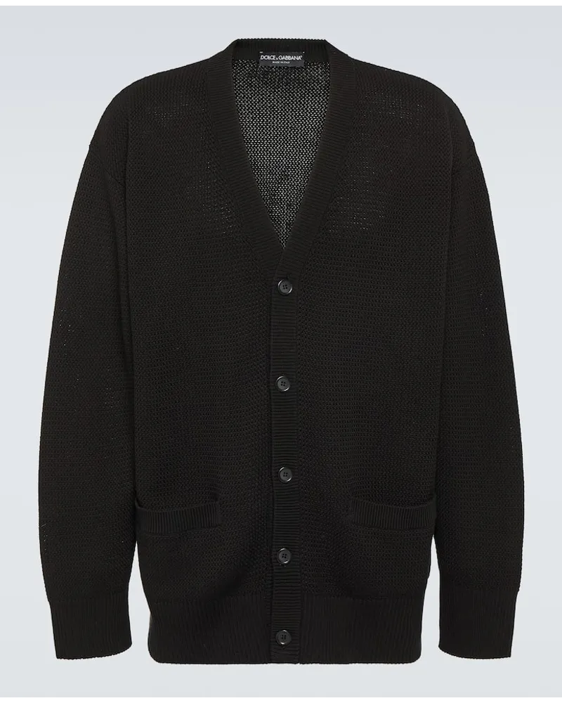 Dolce & Gabbana Cardigan aus Baumwolle Schwarz