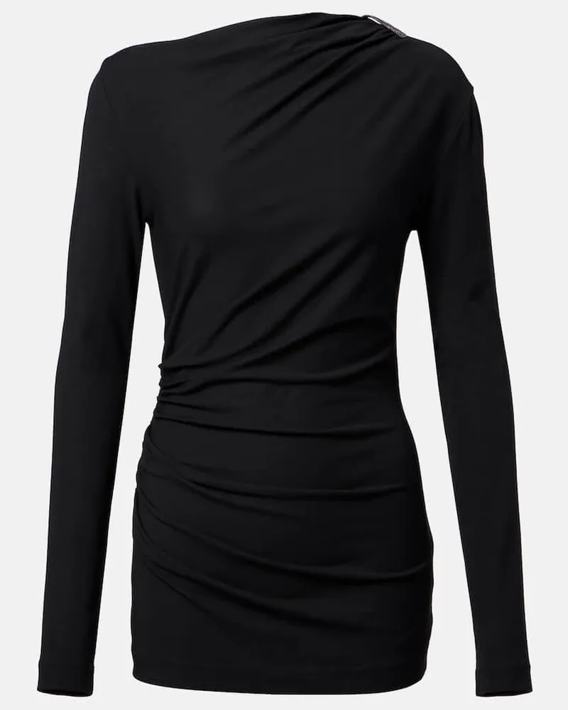 Brunello Cucinelli Top Monili Schwarz
