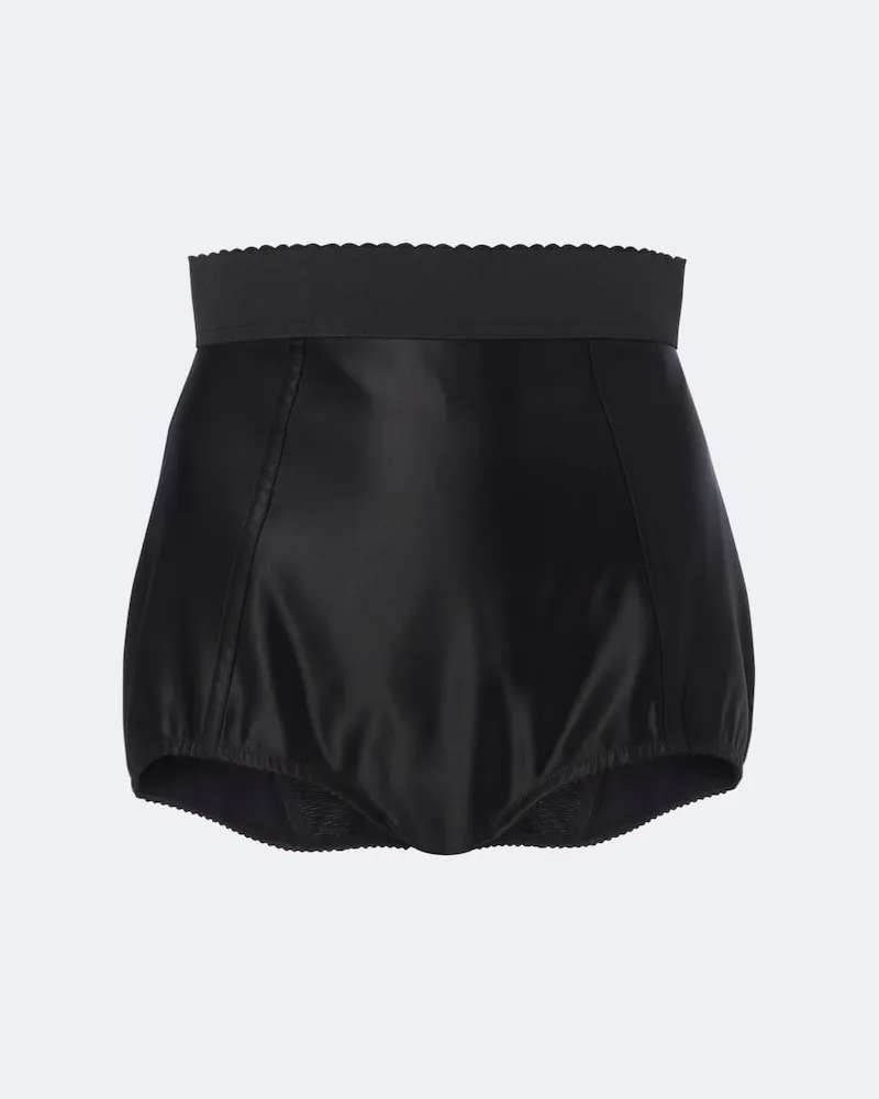 Dolce & Gabbana Shorts aus Satin Schwarz