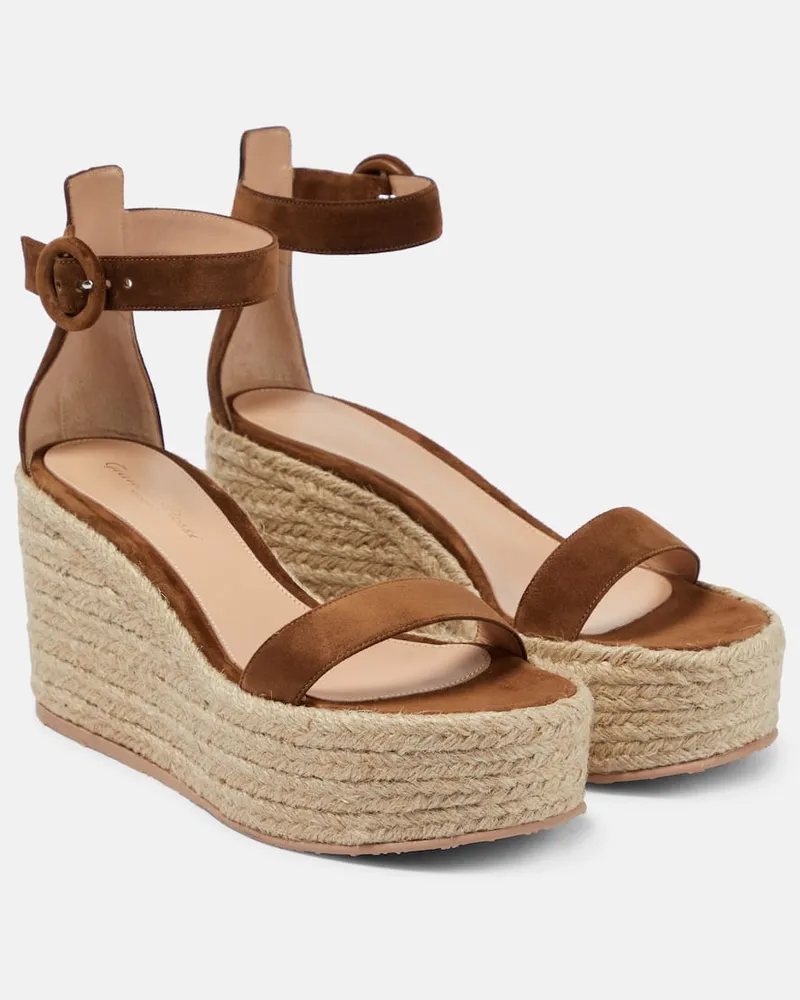 Gianvito Rossi Espadrille-Sandalen Portofino Braun
