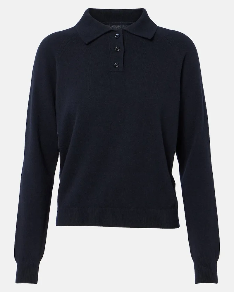 Maison Margiela Polopullover aus Wolle Blau
