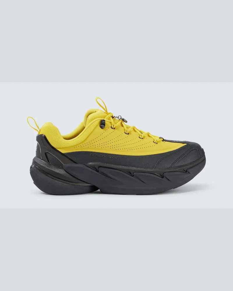 HOKA ONE ONE X Elevon Sneakers aus Leder Gelb