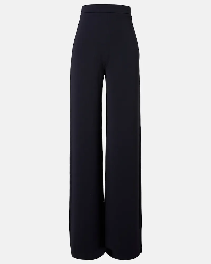 Max Mara Gerade High-Rise-Hose Alaggio Blau
