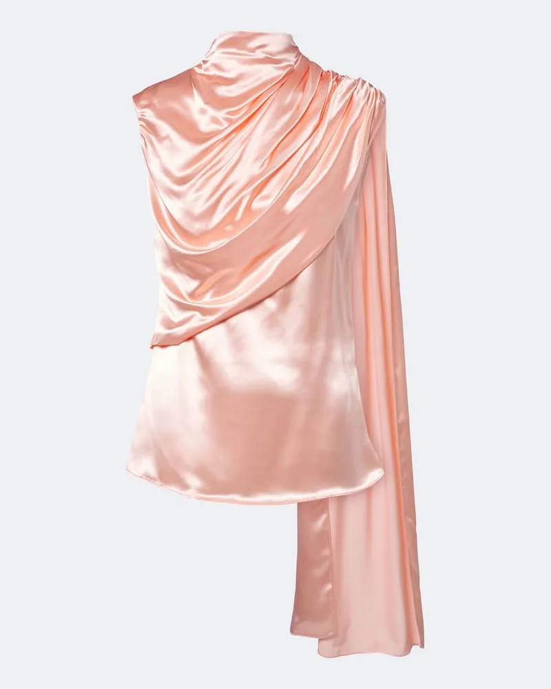 Thierry Mugler Top aus Satin Rosa