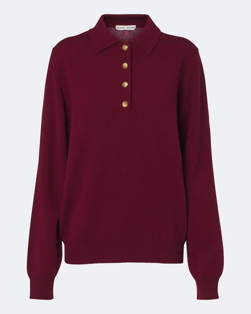 Blazé Milano Blazé Milano Polopullover Highland aus Wolle und Kaschmir Burgunderrot