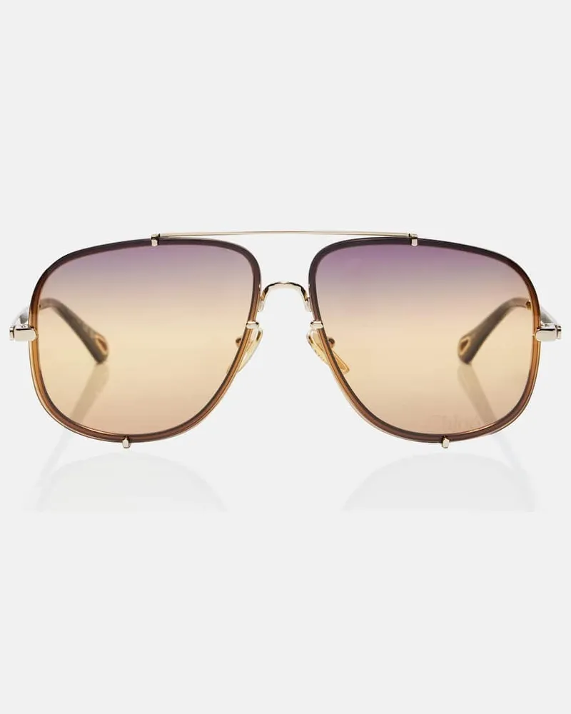 Chloé Chloé Aviator-Sonnenbrille Gold