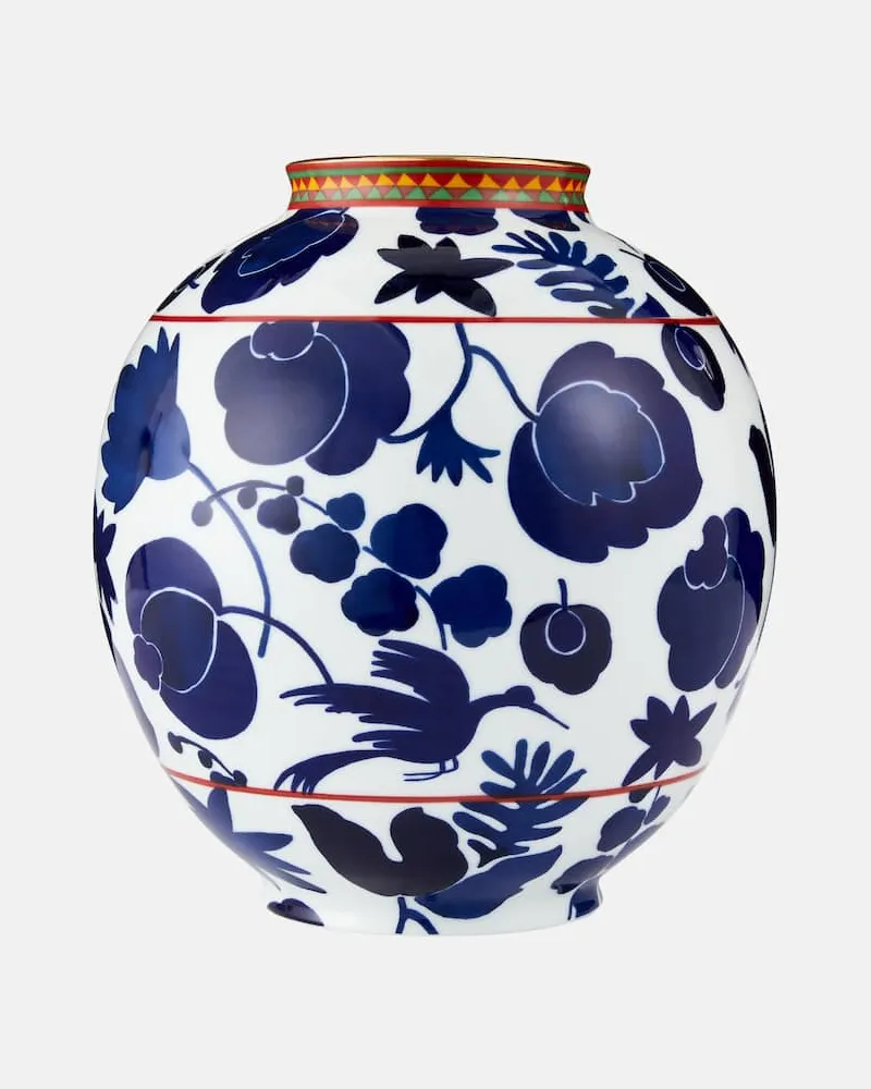 La DoubleJ Vase Wildbird Blu Big Bubble Blau