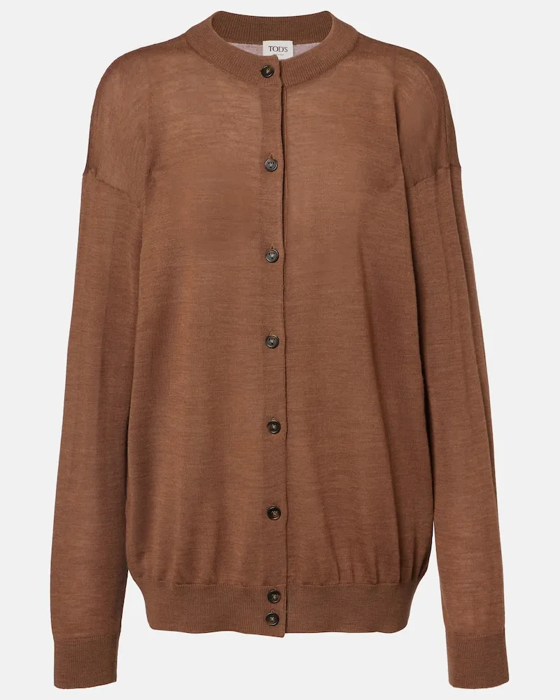 TOD'S Cardigan aus Schurwolle Braun