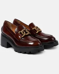 TOD'S Plateau-Loafers Kate aus Leder Braun