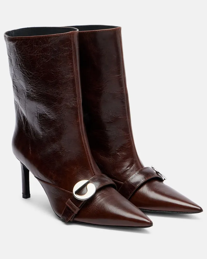 COPERNI Ankle Boots Belt aus Leder Braun