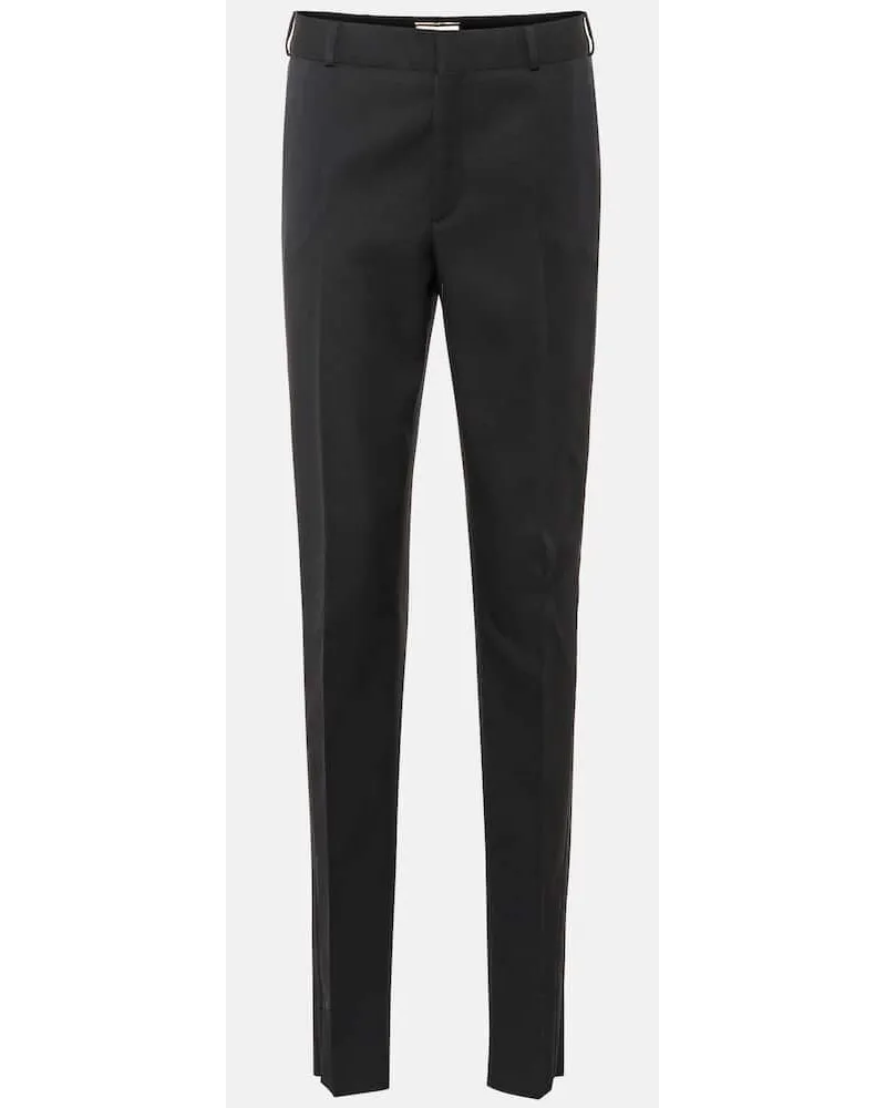 Saint Laurent Hose aus Wolle Schwarz