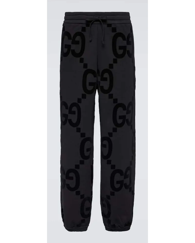 Gucci Jogginghose Jumbo GG aus Baumwolle Schwarz