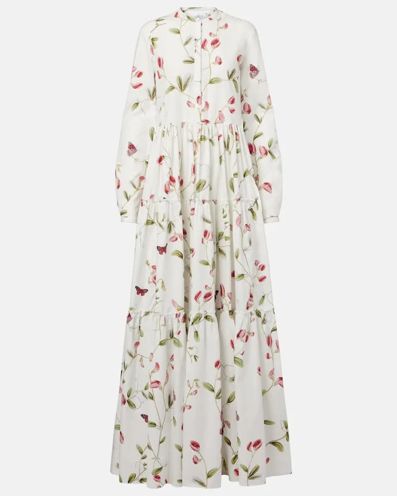 Giambattista Valli Maxikleid aus Baumwolle Weiß