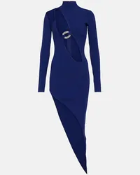 David Koma Minikleid aus Rippstrick Blau