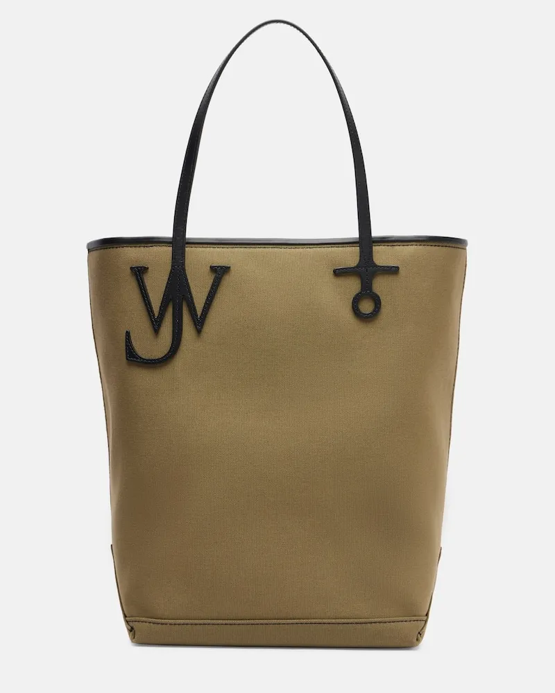 J.W.Anderson Tote Bag Anchor Tall mit Leder Grün