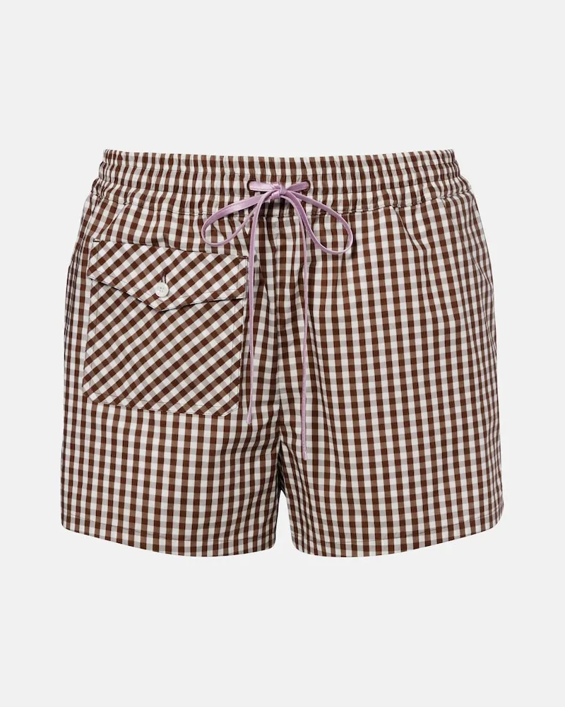 Valentino Garavani Shorts aus Baumwollpopeline Braun
