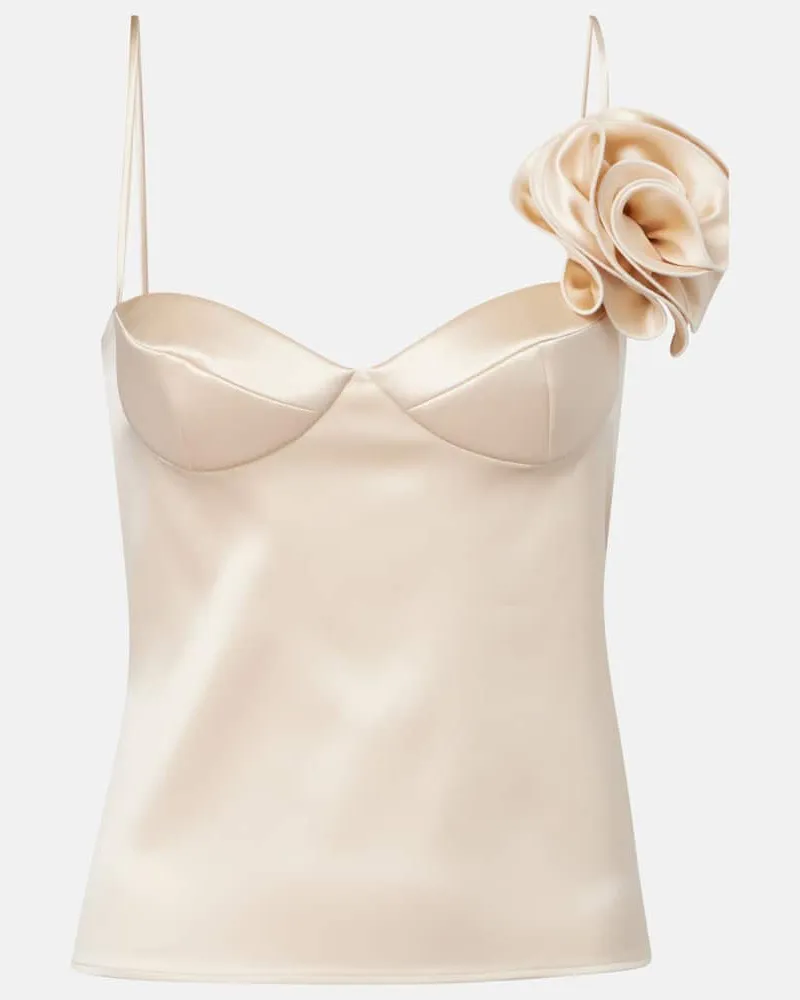 Magda Butrym Top aus Satin Beige