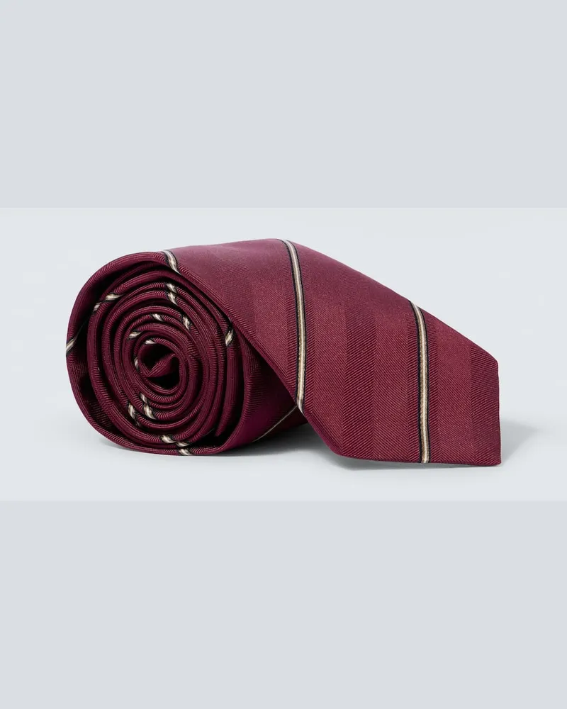Brunello Cucinelli Krawatte aus Seide Rot